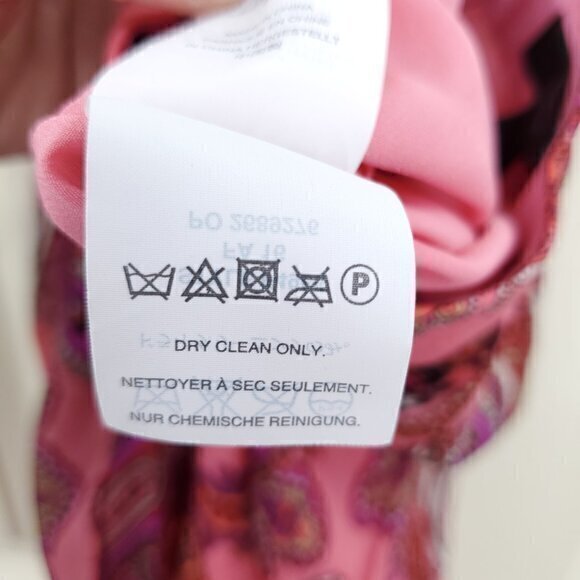 J. Crew Silk Double Pleated Paisley Skirt 12 Pink/Purple - Picture 7 of 13